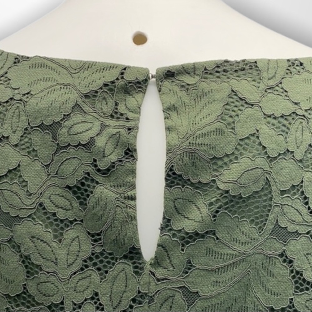 NWT BANANA REPUBLIC Green Lace Blouse sz XL - Picture 8 of 9
